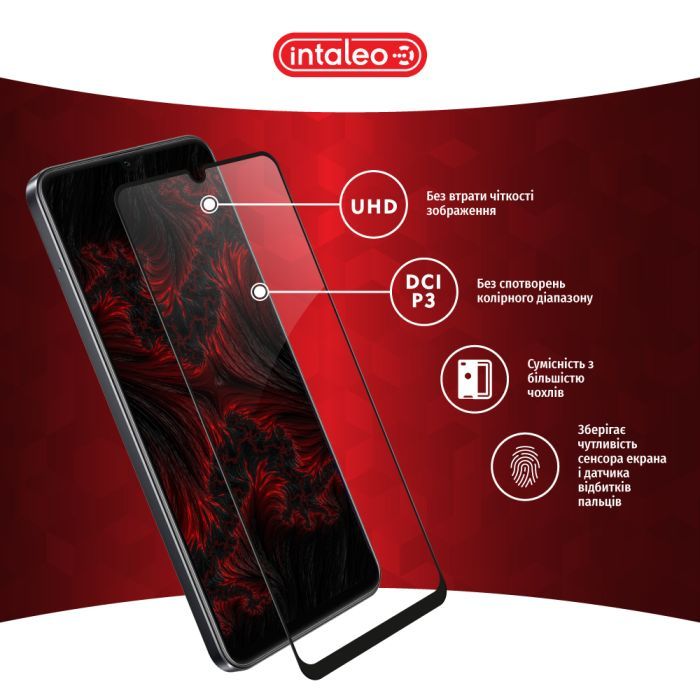 Скло захисне Intaleo Full Glue RealMe C53 Black (1283126577833) зображення 4