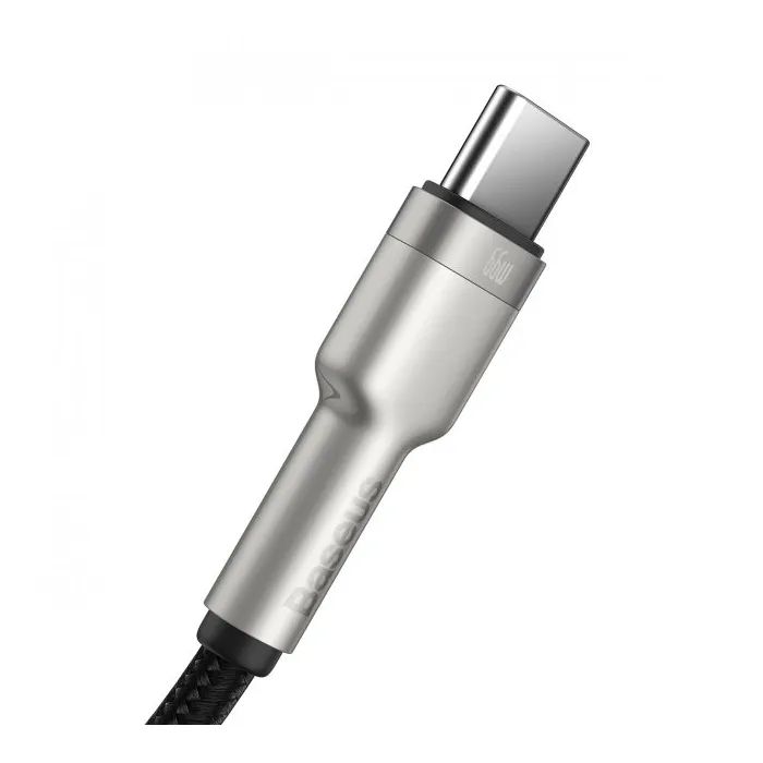 Дата кабель USB 2.0 AM to USB-C 1.0m Cafule Metal 66W black Baseus (CAKF000101) изображение 6