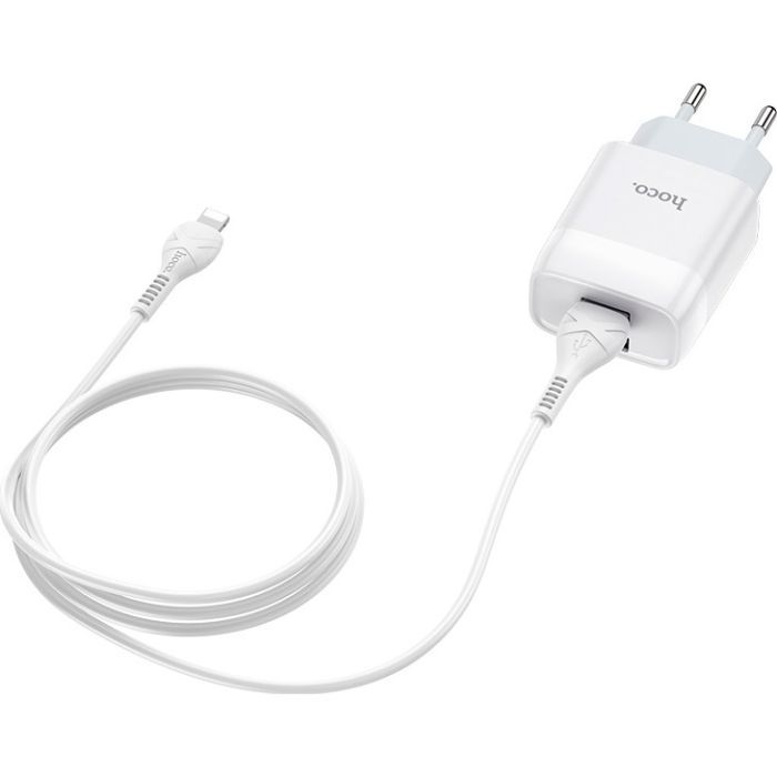 Зарядний пристрій HOCO C73A Glorious 2xUSB + cable USB to Lightning White (6931474713056) зображення 5