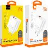 Зарядний пристрій WUW C209 1xUSB-C PD45W + 1xUSB QC3.0 18W White (WUW-C209) зображення 2