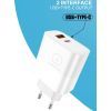 Зарядний пристрій WUW C209 1xUSB-C PD45W + 1xUSB QC3.0 18W White (WUW-C209) зображення 5