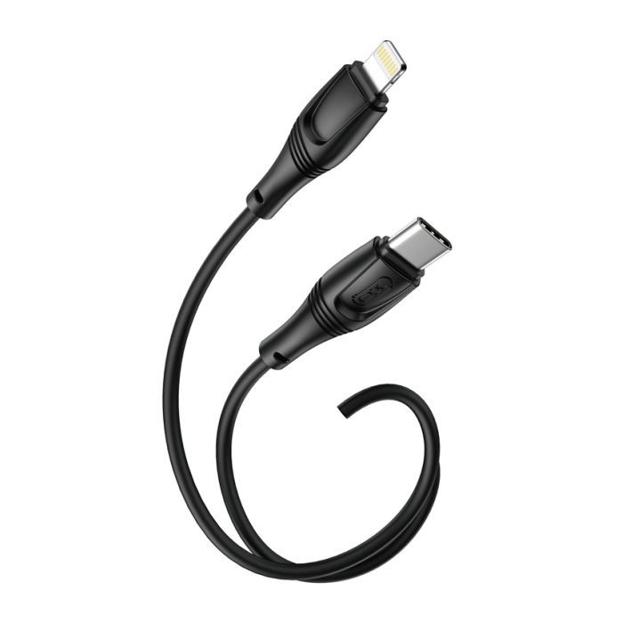 Дата кабель USB-C to Lightning 1.0m 27W High Elastic Zeus XO (NBQ239A_Black) изображение 4
