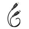 Дата кабель USB-C to Lightning 1.0m 27W High Elastic Zeus XO (NBQ239A_Black) изображение 4