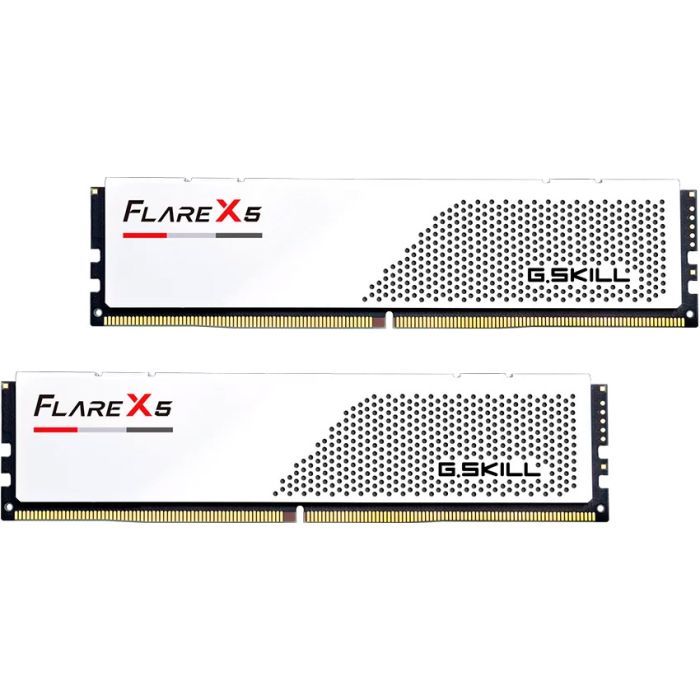 Модуль пам'яті для комп'ютера DDR5 32GB (2x16GB) 6400 MHz Flare X5 Matte White G.Skill (F5-6400J3240G16GX2-FX5W)