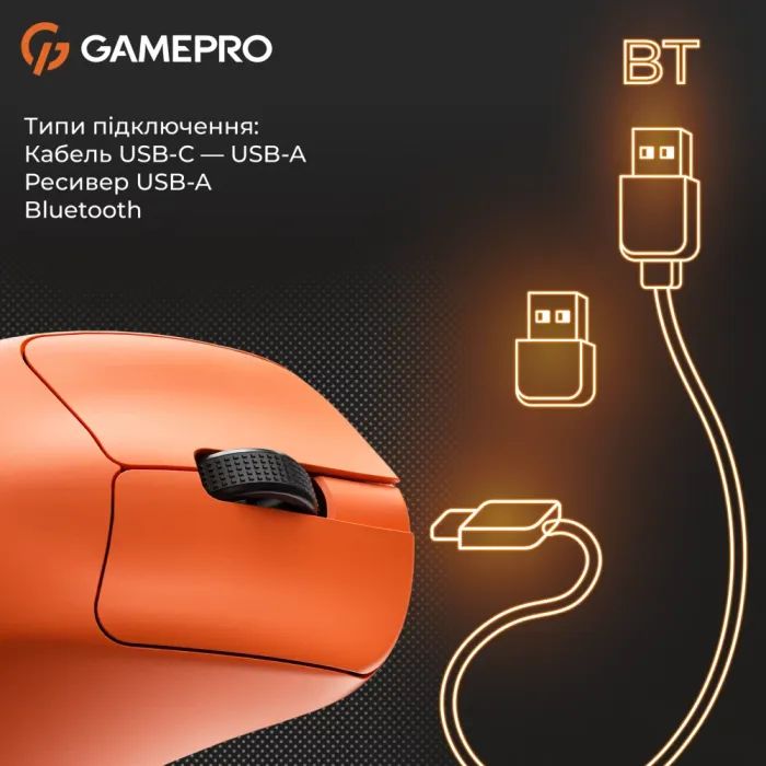 Мышка GamePro Genesis Avenger Wireless/Bluetooth/USB White (GM096W) изображение 4