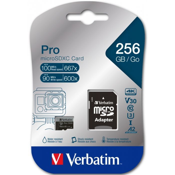 Карта пам'яті Verbatim 256GB microSDXC class 10 UHS-III PRO (47045) зображення 2