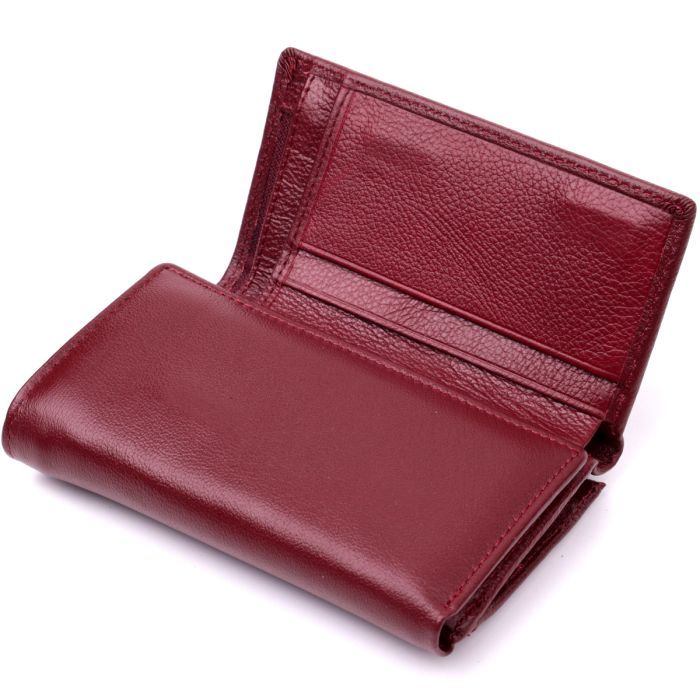 Гаманець ST Leather З натуральної шкіри Бордовий (19470) зображення 5