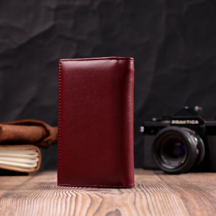 Гаманець ST Leather З натуральної шкіри Бордовий (19470) зображення 9