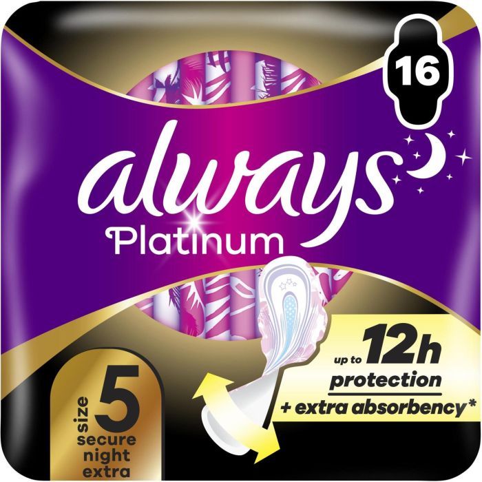 Гигиенические прокладки Always Platinum Secure Night Extra Размер 5 16 шт. (8700216452885)