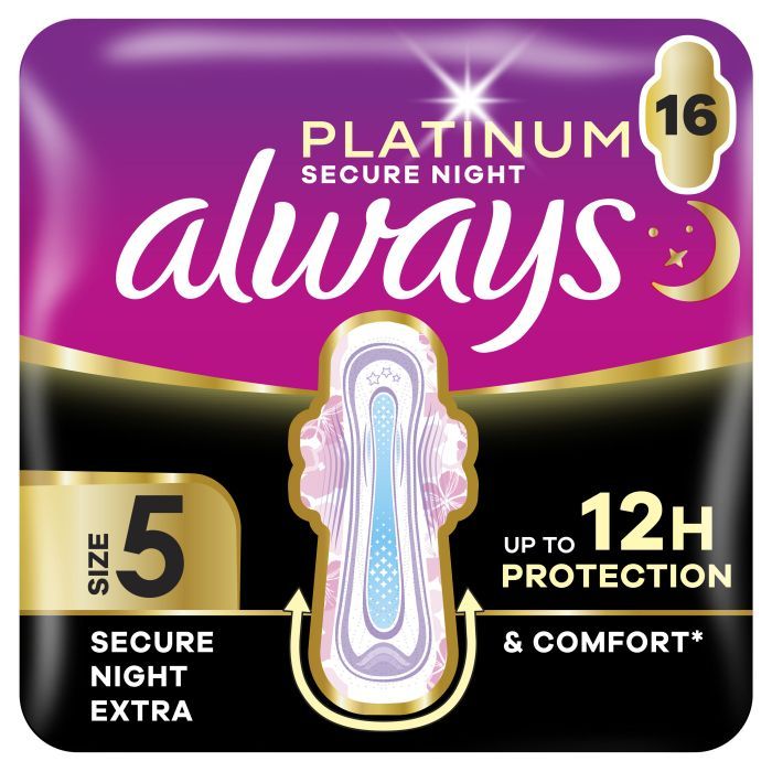Гигиенические прокладки Always Platinum Secure Night Extra Размер 5 16 шт. (8700216452885)