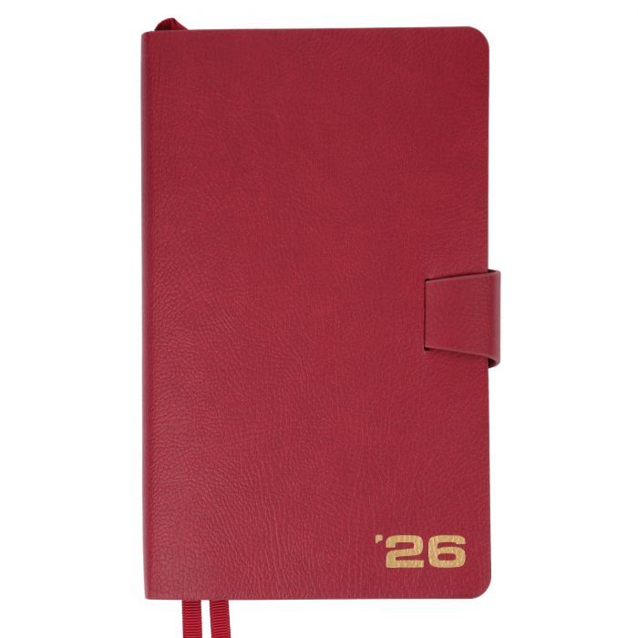 Тижневик Leo planner датований 2026 "Alpha", м‘який, бордовий, 352 сторінки (252630)