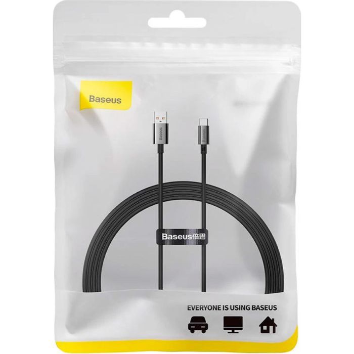 Дата кабель USB 2.0 AM to USB-C 1.5m 100W black Baseus (P10320102114-01) изображение 4