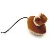 Игрушка для кошек Hippie Pet Мышка ушка-бантик коричневая 6.5 см (HIPCT2304064RU)