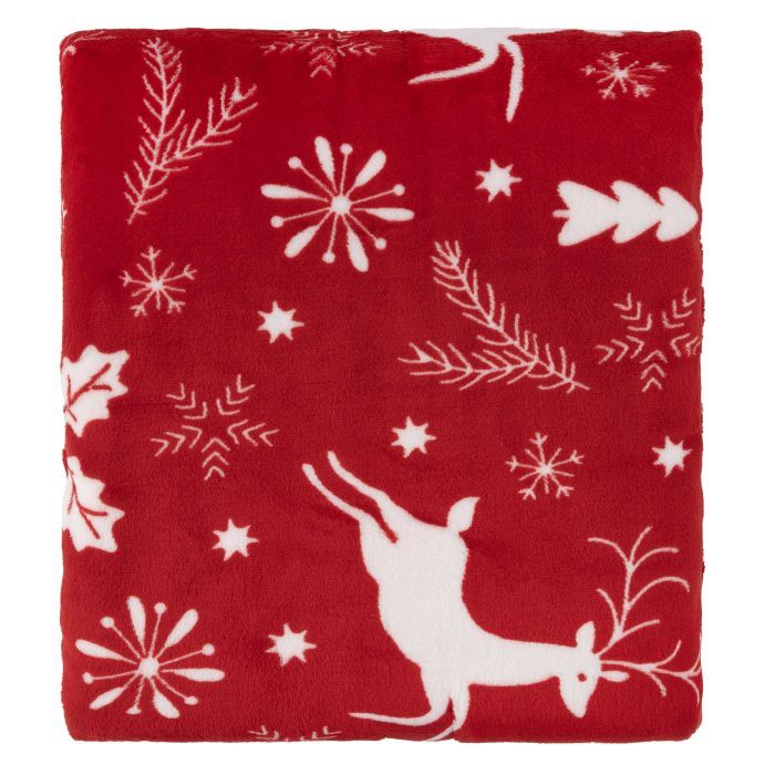 Плед Ardesto Christmas Flannel 160х200см, 100% полиэстер, олени, красный (ART0126PB) изображение 2