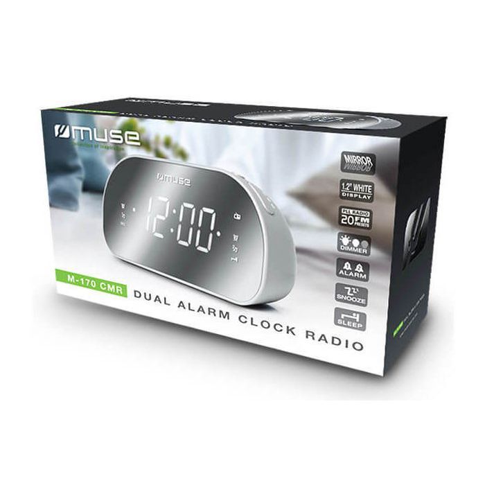Настольные часы Muse радіо-годинник дзеркальний (M-170 CMR) изображение 4