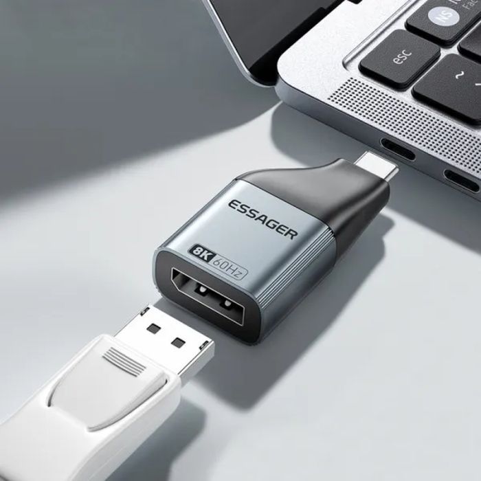 Переходник DP M to USB-C F Essager (EZJDP-MJ0G-P) изображение 2