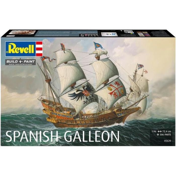 Сборная модель Revell Испанский галеон, уровень 5, 1:96 (RVL-05620) изображение 9