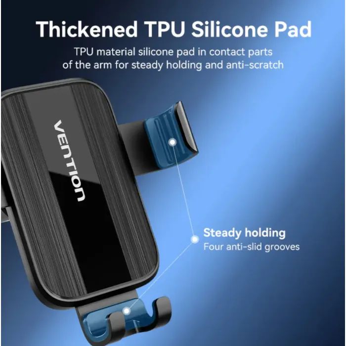 Универсальный автодержатель Vention 4.7-7.2" на дефлектор, черный (KCTB0) изображение 4