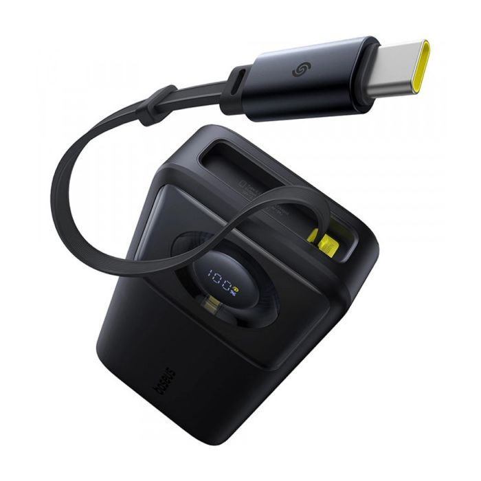 Батарея універсальна Baseus 20000mAh Free2Pull 65W PD, built-in USB-C cable, Black (P10073700123-00) зображення 3