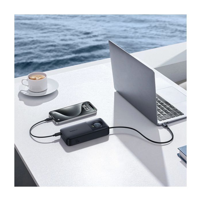 Батарея універсальна Baseus 20000mAh Free2Pull 65W PD, built-in USB-C cable, Black (P10073700123-00) зображення 9