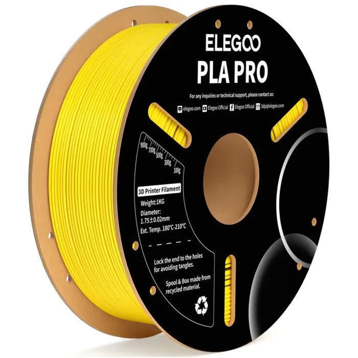 Пластик для 3D-принтера ELEGOO PLA PRO 1кг, 1.75мм, yellow (50.203.0194)