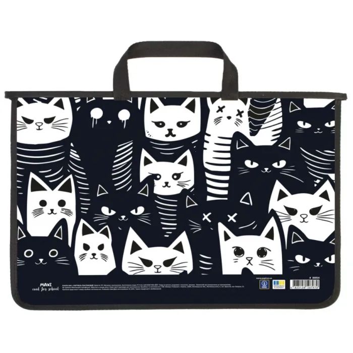 Папка - портфель Maxi А4 пластиковый на молнии (MX30054)