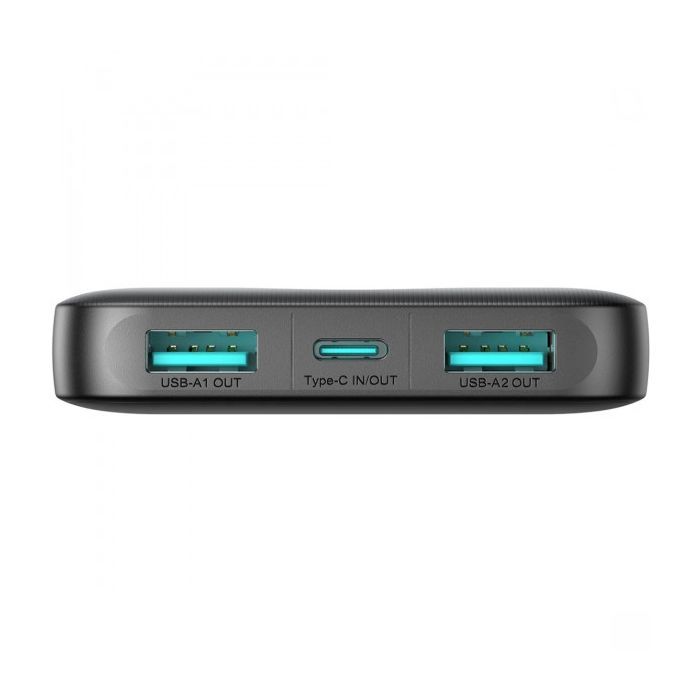 Батарея универсальная JOYROOM 10000mAh 12W 2*USB-A, USB-C In/Out, Black (JR-PBF12 / 6956116713256) изображение 3