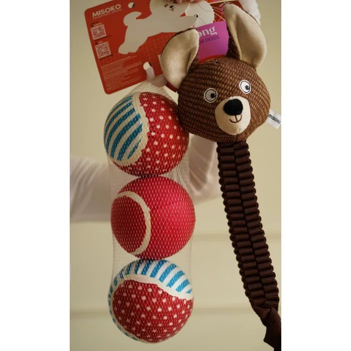 Игрушка для собак MISOKO&CO Кенгуру с веревкой 42 см (HANYT133750) изображение 3