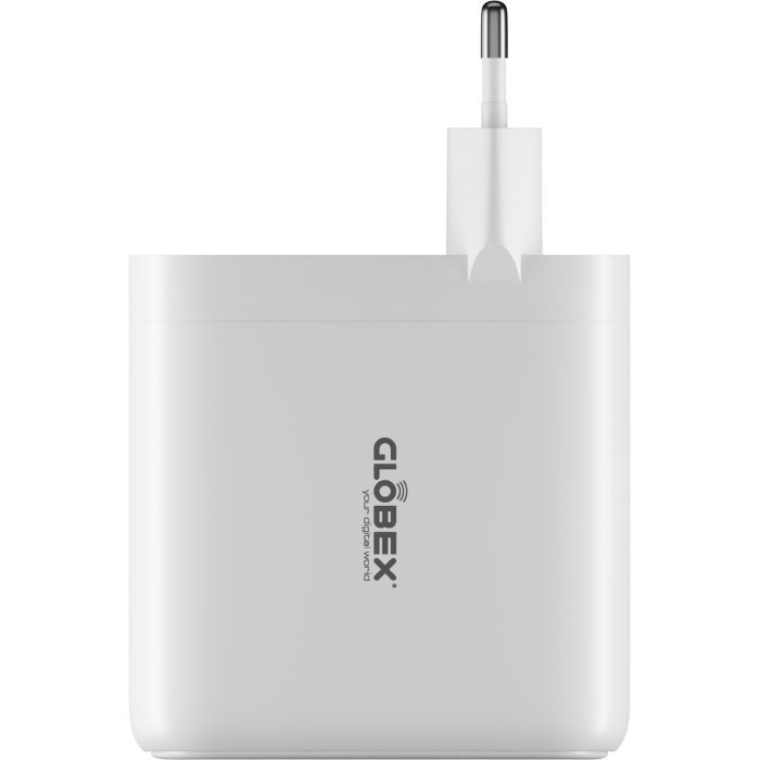 Зарядний пристрій Globex GaN 1xUSB + 3xUSB-C 120W FastPower white (GaN120WA3C) зображення 2
