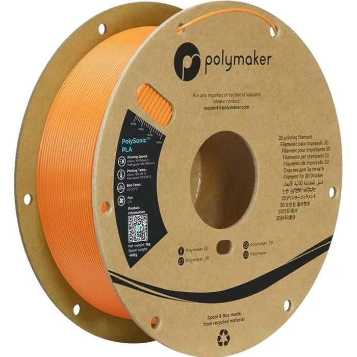 Пластик для 3D-принтера Polymaker PLA HIGH SPEED 1,75mm ORANGE 1kg (PA12007)