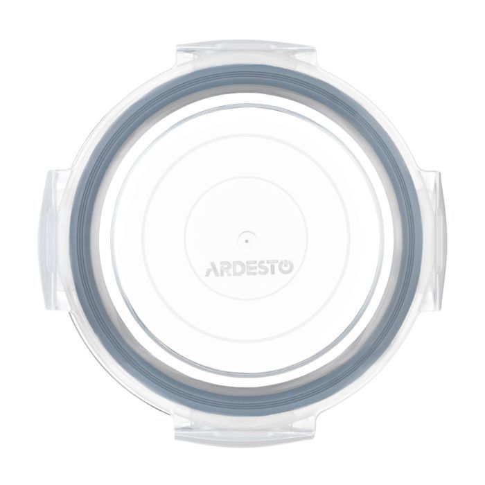 Харчовий контейнер Ardesto Gemini круглий, 0.4л, боросилікатне скло, прозорий (AR1240BRD) зображення 4