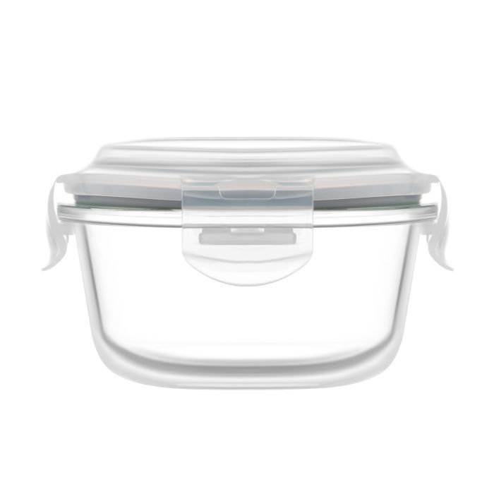Харчовий контейнер Ardesto Gemini круглий, 0.4л, боросилікатне скло, прозорий (AR1240BRD) зображення 5