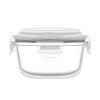 Харчовий контейнер Ardesto Gemini круглий, 0.24л, боросилікатне скло, прозорий (AR1224BRD) зображення 5