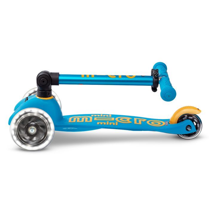 Самокат Micro Mini Deluxe Foldable LED" складний Синій" (MMD196) изображение 6