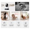 Камера відеоспостереження Mercusys IP-Камера MERCUSYS MC210 3MP N300 microSD motion detection (MC210) зображення 3