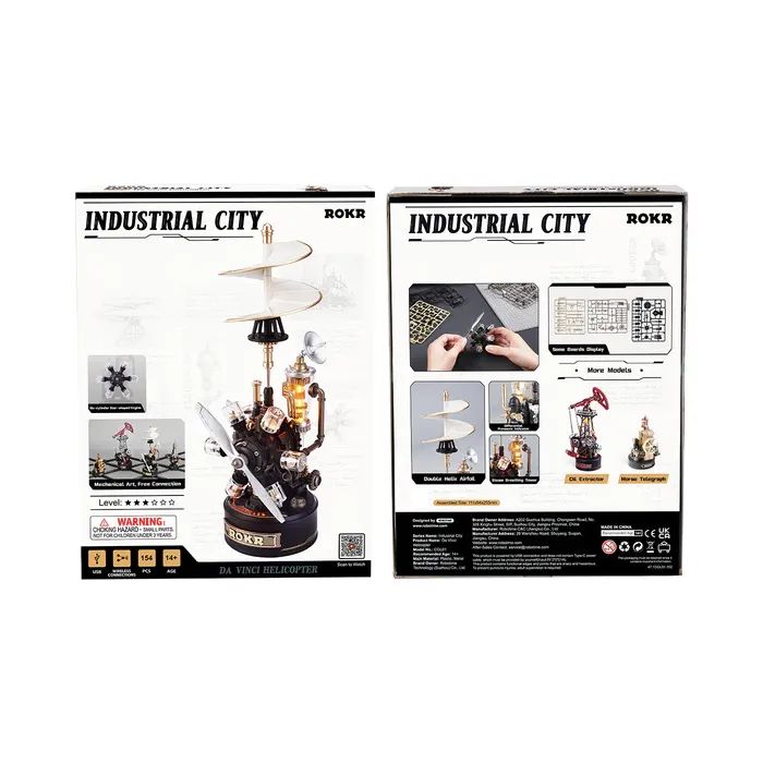 Конструктор Robotime Rokr 3D вертолёт Да Винчи (CGL01) изображение 3