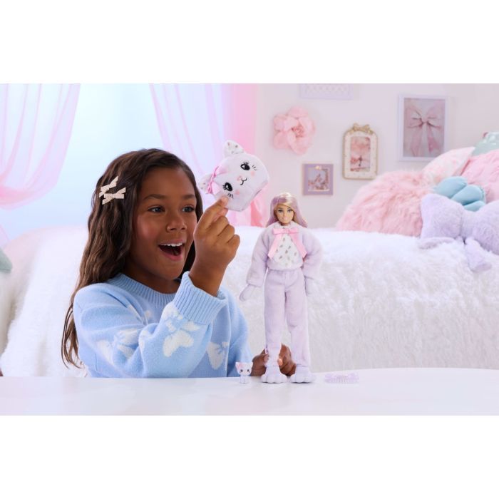 Кукла Barbie Cutie Reveal Милые бантики Котенок (JJP64) изображение 10
