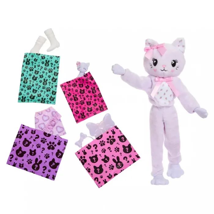 Кукла Barbie Cutie Reveal Милые бантики Котенок (JJP64) изображение 5