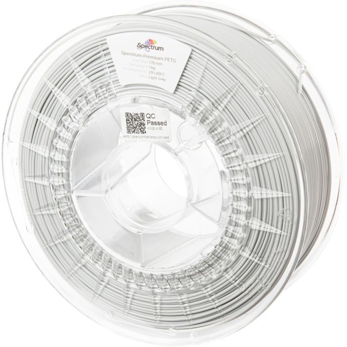 Пластик для 3D-принтера Spectrum PET-G Premium 1.75mm LIGHT GREY 1kg RAL7035 (80600)