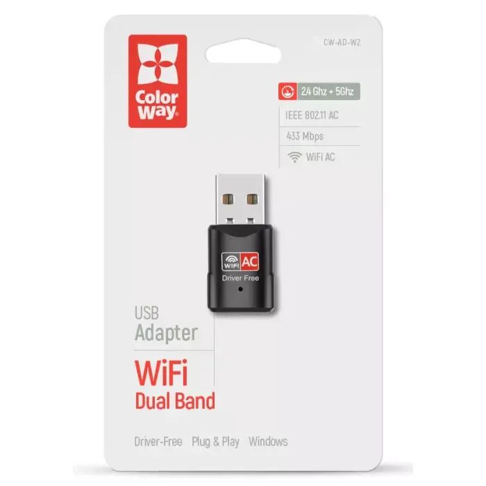 Сетевая карта Wi-Fi ColorWay CW-AD-W2 изображение 6