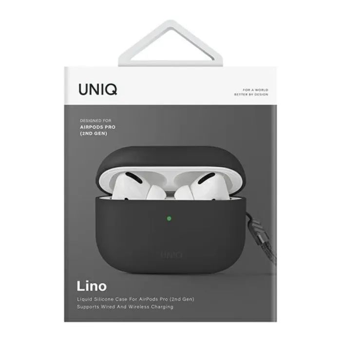 Чехол для наушников Uniq Lino AirPods Pro 2 gen Silicone Lilac lavender (8886463683569) изображение 5