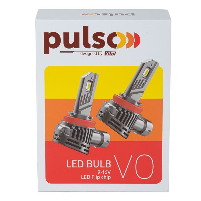 Автолампа PULSO LED-chips Flip chip/9-16V/2*50W/6000Lm/6500K (VO-HB3/HB4/HIR2) зображення 3