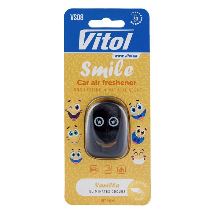 Ароматизатор для автомобиля VITOL Smile Vanilla 4 мл (VS08)