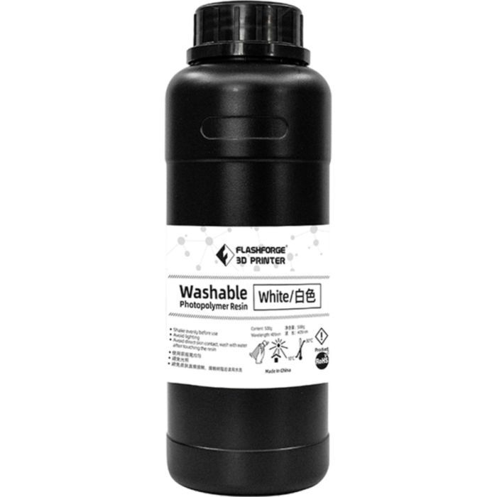 Фотополимерная смола Flashforge Resin Washable UV/LCD White 0,5kg (20001648001)