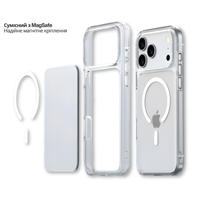 Чехол для мобильного телефона BeCover FIBRA Crystal MagSafe Apple iPhone 17 Pro Max (715370) изображение 3