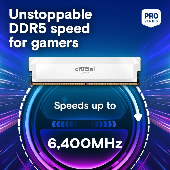 Модуль памяти для компьютера DDR5 16GB 6000 MHz Pro Overclocking White Micron (CP16G60C36U5W) изображение 2