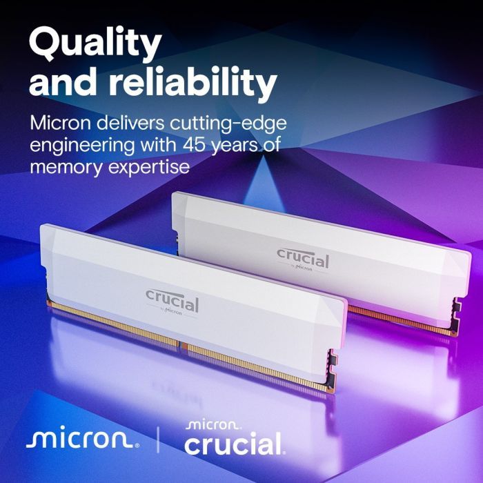 Модуль памяти для компьютера DDR5 16GB 6000 MHz Pro Overclocking White Micron (CP16G60C36U5W) изображение 6