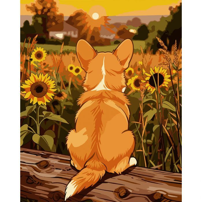 Картина по номерам Santi "Цуценя корги", 40*50см (955761)