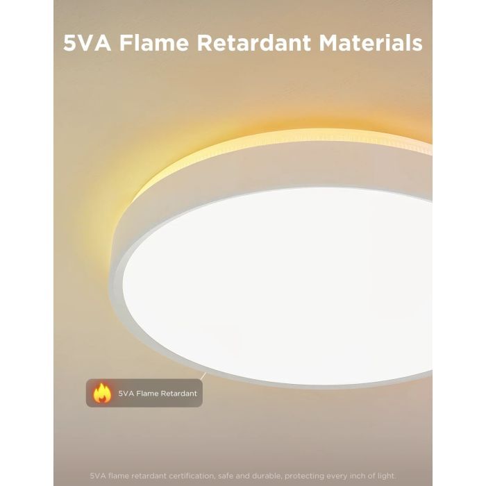 Світильник Govee 38cm Smart Ceiling Light Pro, RGBICWW, WI-FI/Bluetooth, білий (H60A6C01) зображення 14
