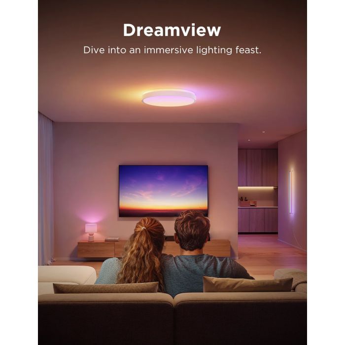 Світильник Govee 38cm Smart Ceiling Light Pro, RGBICWW, WI-FI/Bluetooth, білий (H60A6C01) зображення 20